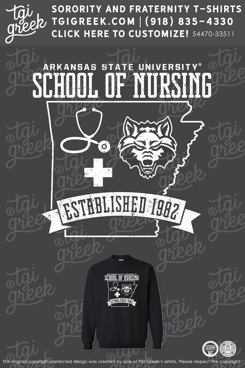 ARSU – School Of Nursing PR Sweatshirt Outline
