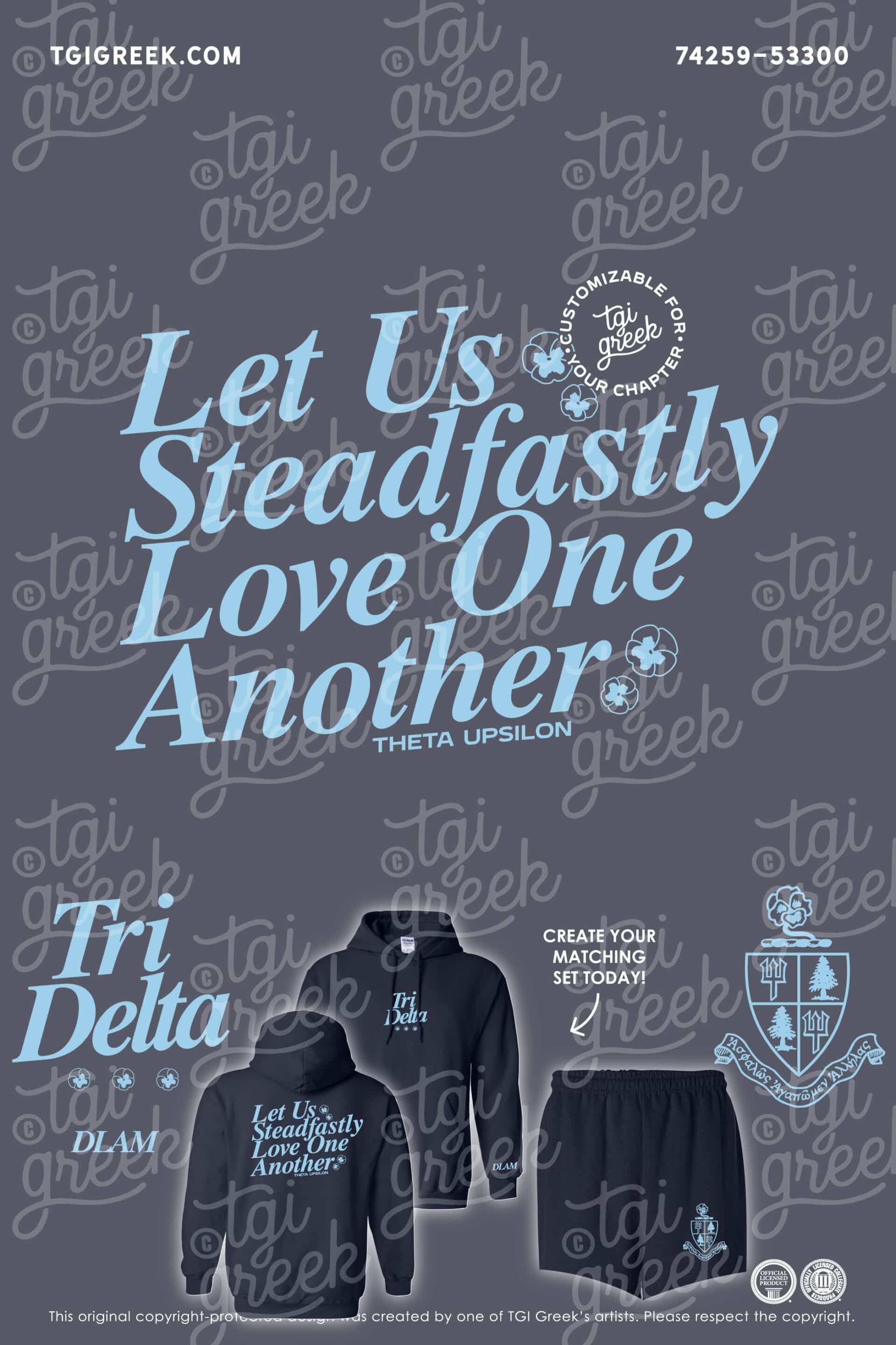 Delta Delta Delta – TU Hoodie and Short Set