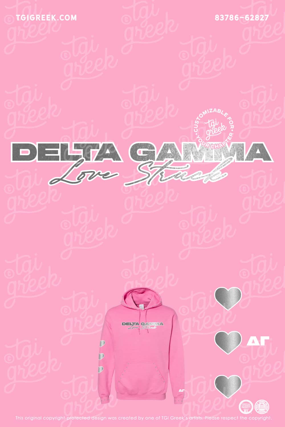 Delta Gamma – TGI Valentines Stud Hoodie