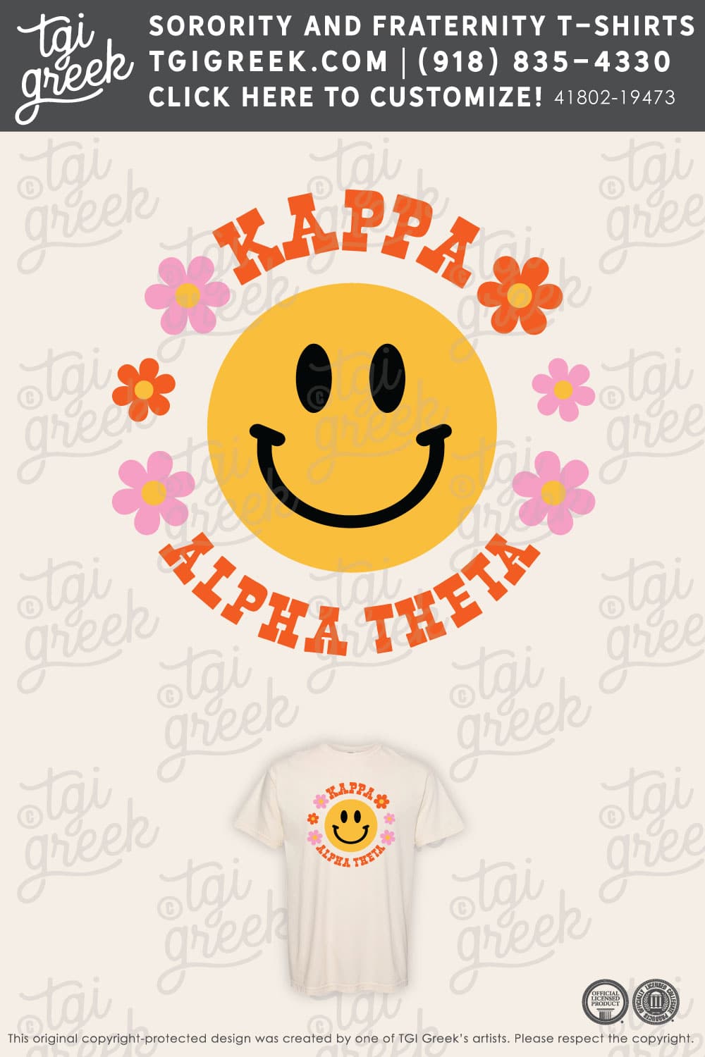 LIVE – Kappa Alpha Theta Smiley Shirt