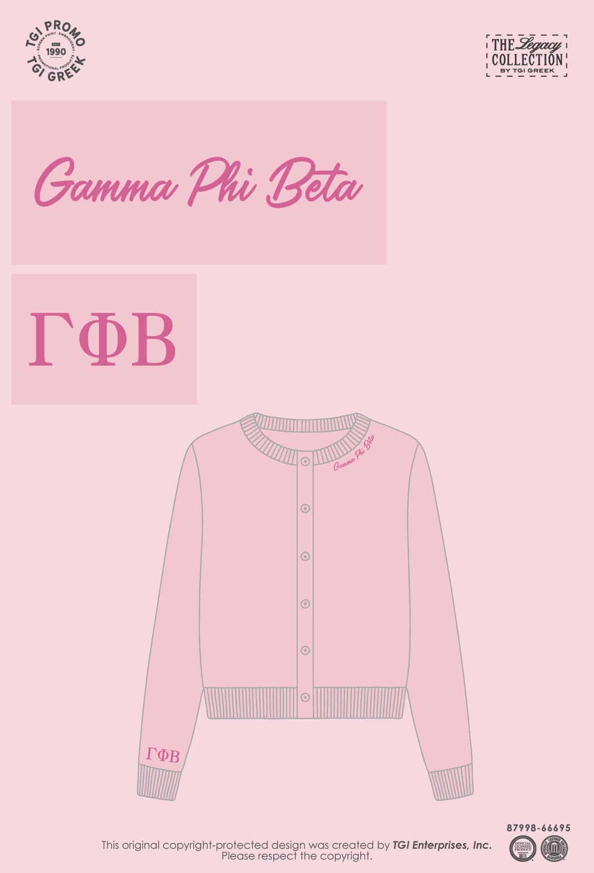 Gamma Phi Beta – TGI Greek New Stock Cardigan