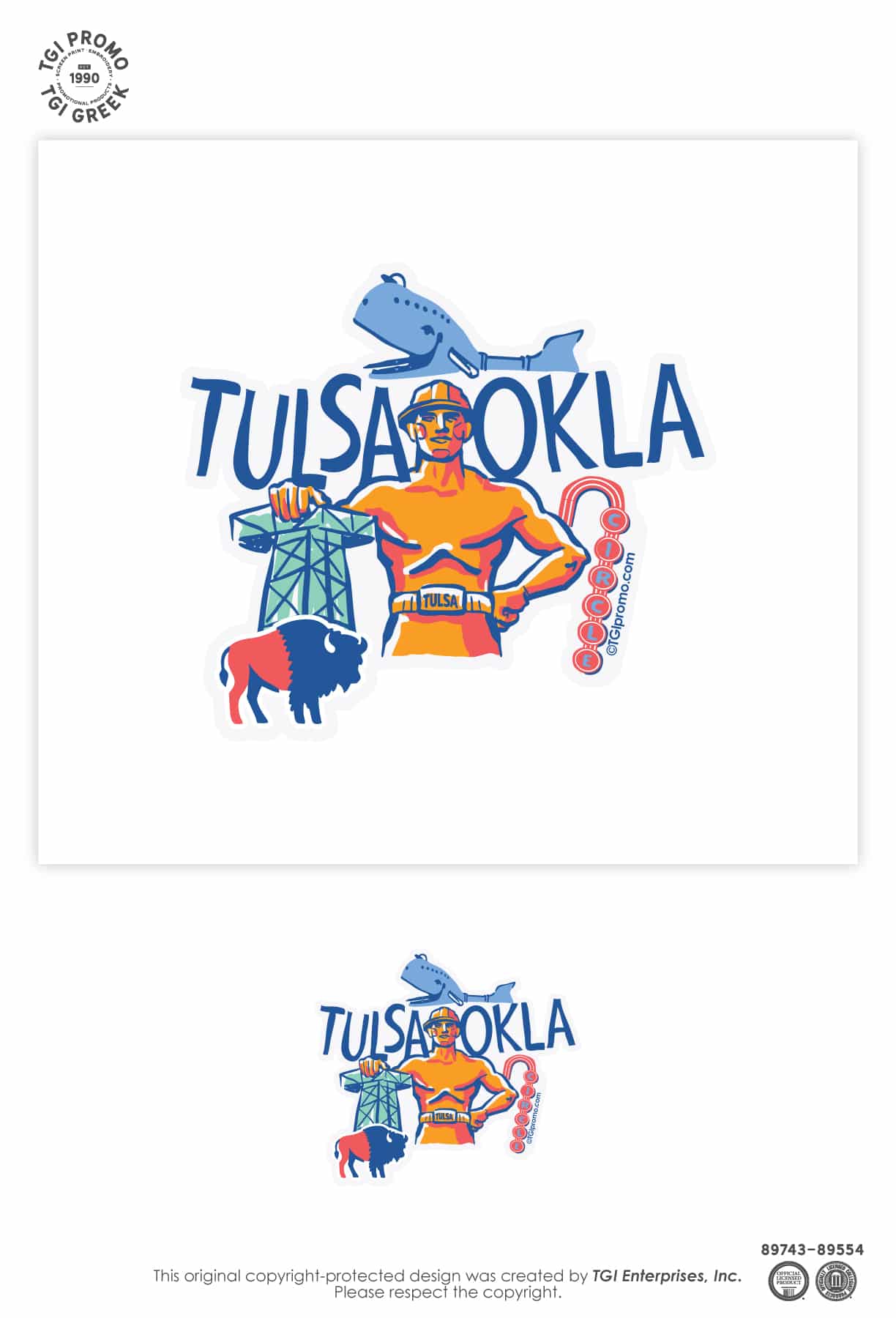 TGI Promo – Cap Cruise Tulsa Iconic Sticker