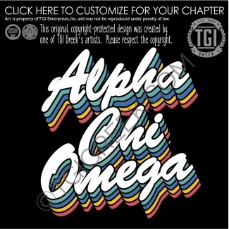 TGI – Alpha Chi Omega Stacked Script