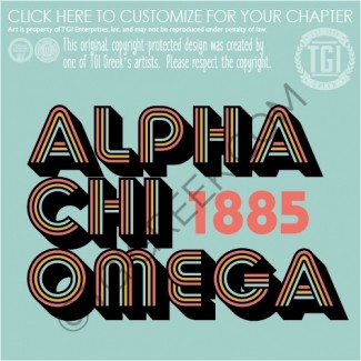 TGI Alpha Chi Omega Retro Lines