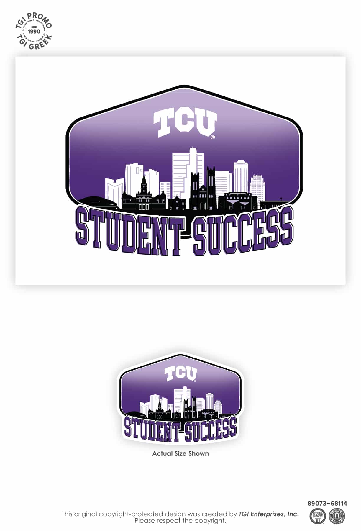 Texas Christian University –  Student Success Frog Sticker