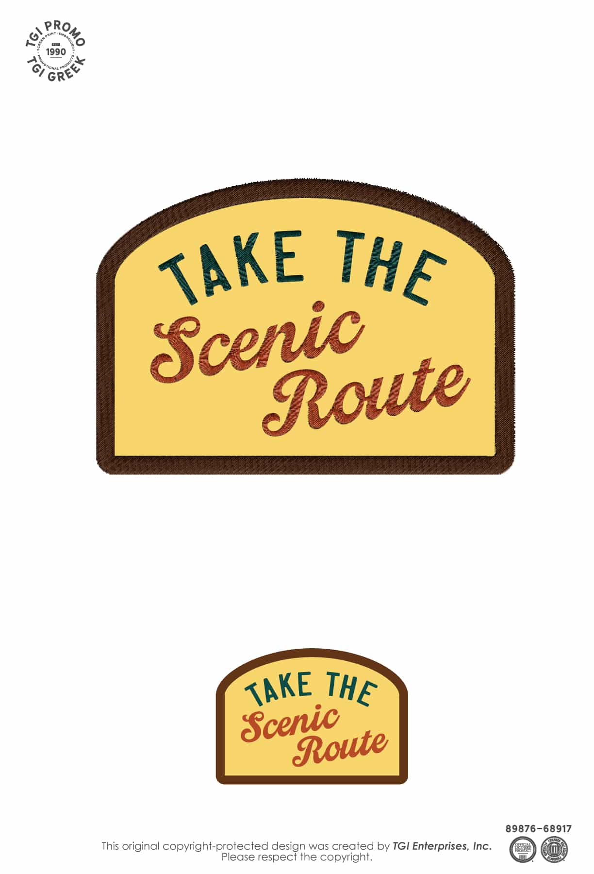 TGI Promo – Cap Cruise Take The Scenic Route Patch