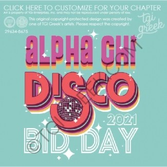 TGI – Alpha Chi Omega Disco Bid Day