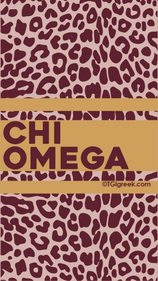 Chi Omega – Leopard Background