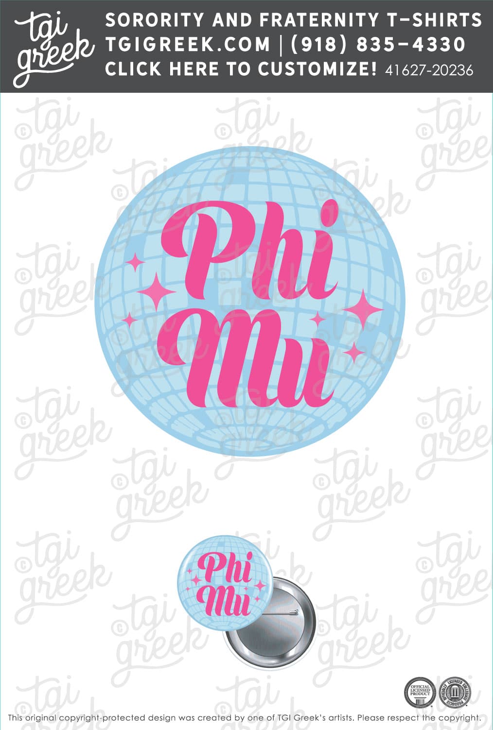 Phi Mu – GCSU Free Buttons