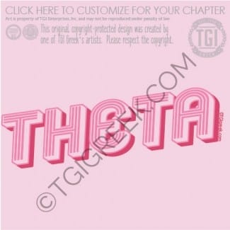 Kappa Alpha Theta- Stripe Font PR