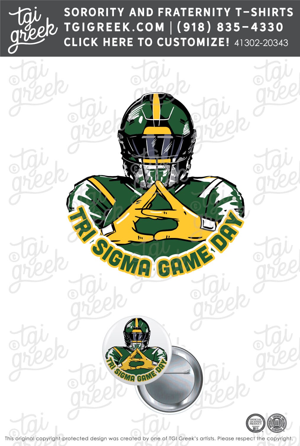 Sigma Sigma Sigma – SLA Hand Sign Button