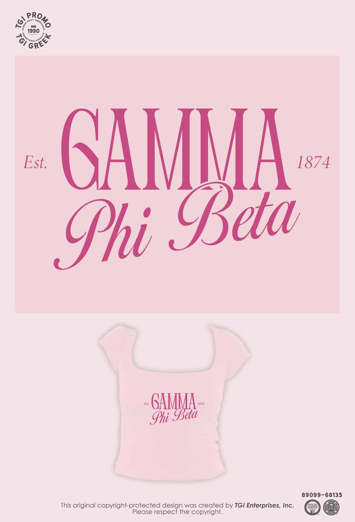 Gamma Phi Beta – TGI Greek Square Neck Baby Tee