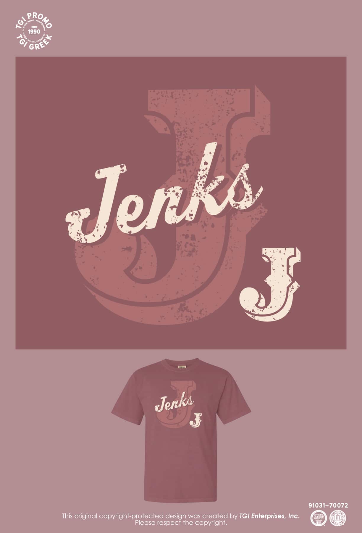 TGI Promo – Jenks New Stock School Letter