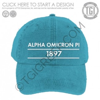 TGI-Alpha Omicron Pi Hat Design