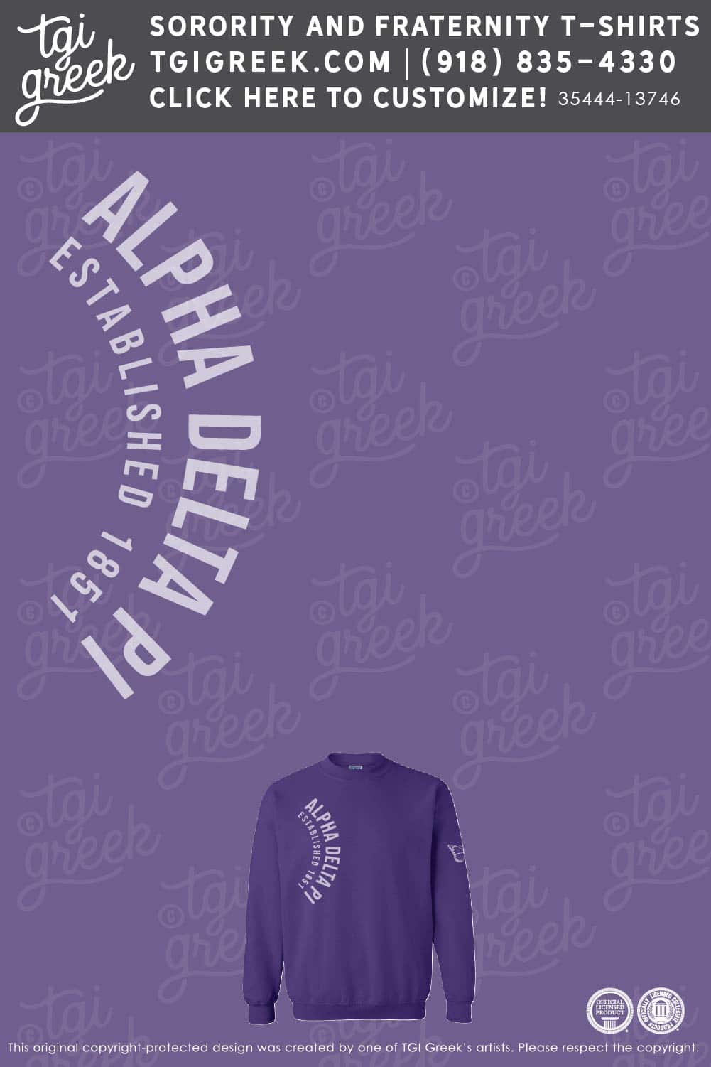 Alpha Delta Pi – ISU Butterfly Crewneck