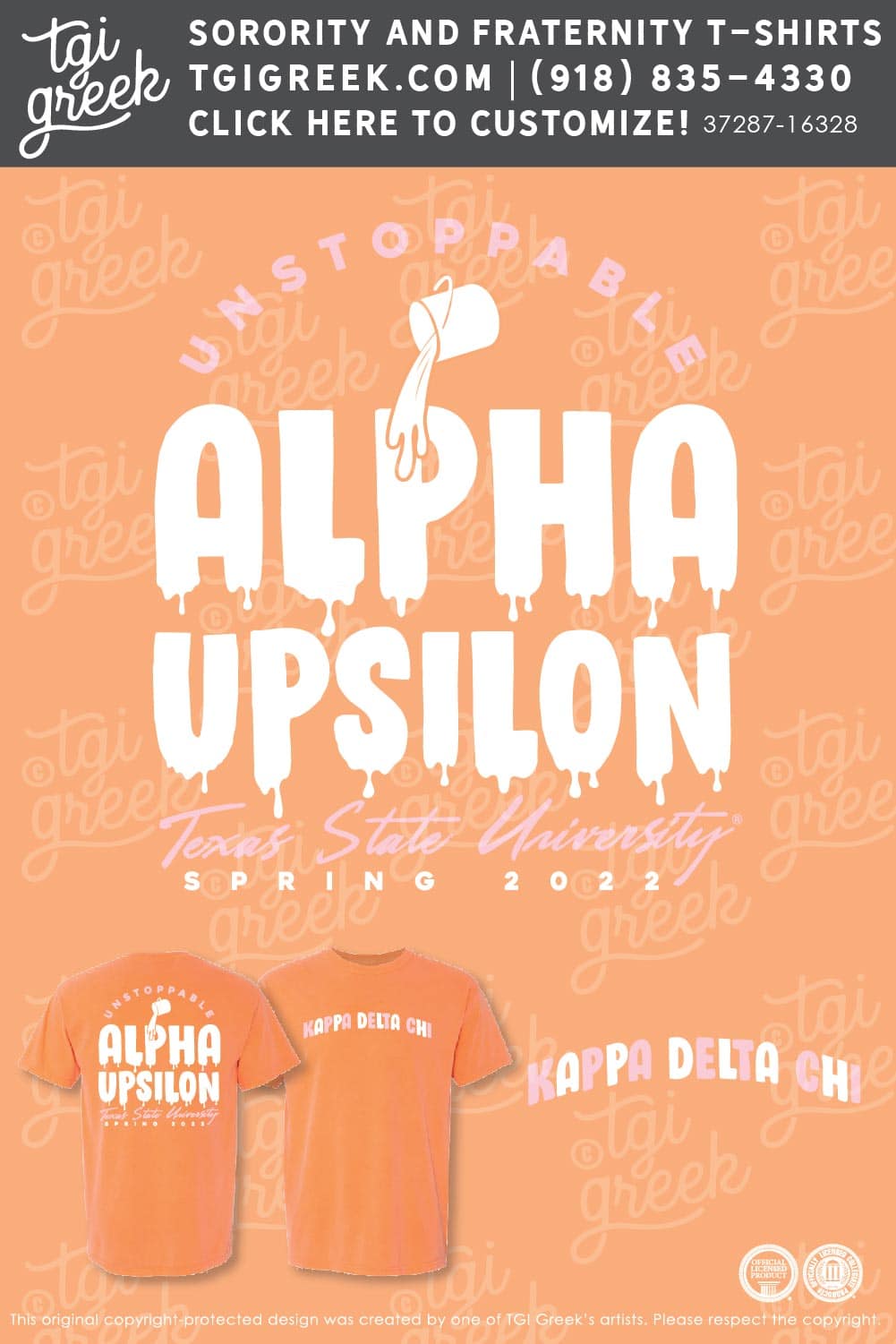Kappa Delta Chi – TXSU Class T-shirt Paint