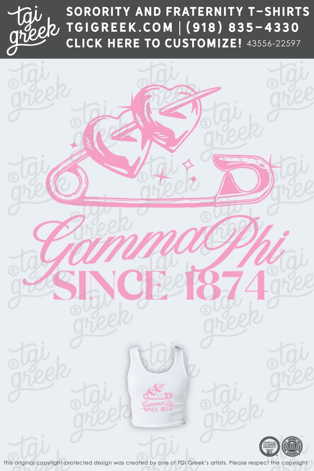 Gamma Phi Beta – KU Tank Top