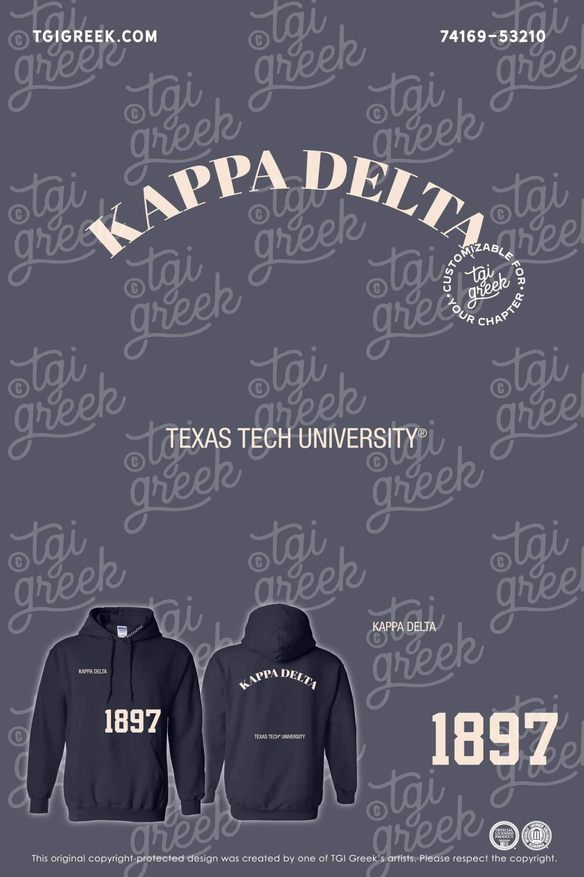 Kappa Delta – TXTECH Stitched Hoodie