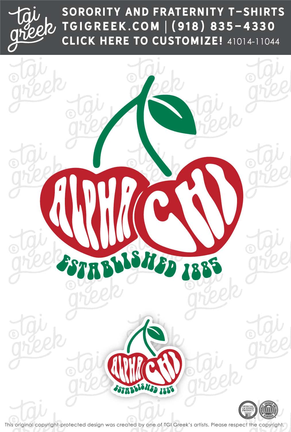 Alpha Chi Omega – UAZ Cherry Sticker