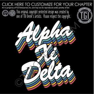 TGI – Alpha Xi Delta Stacked Script
