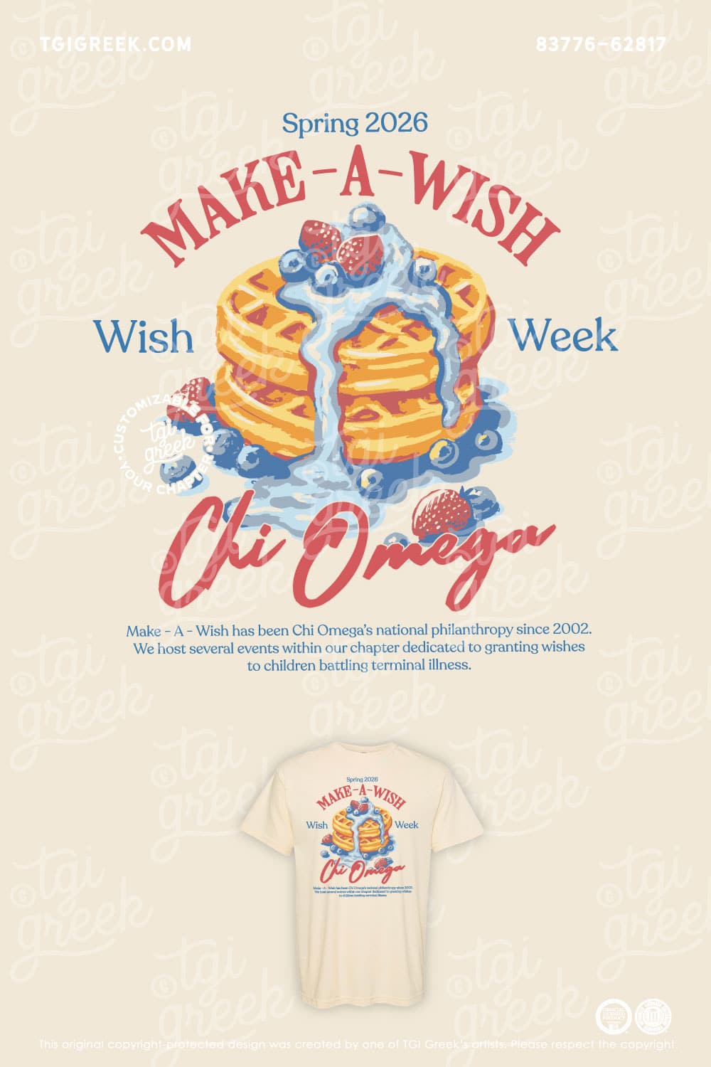 Chi Omega – TGI Waffles for Wishes