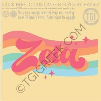TGI-Zeta Tau Alpha retro Rainbow Magic
