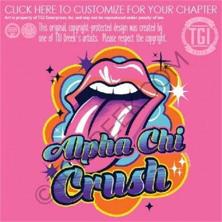 TGI Alpha Chi Omega Crush Pucker Up Tongue