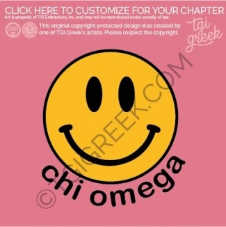Chi Omega – CLEM smile Hoodie