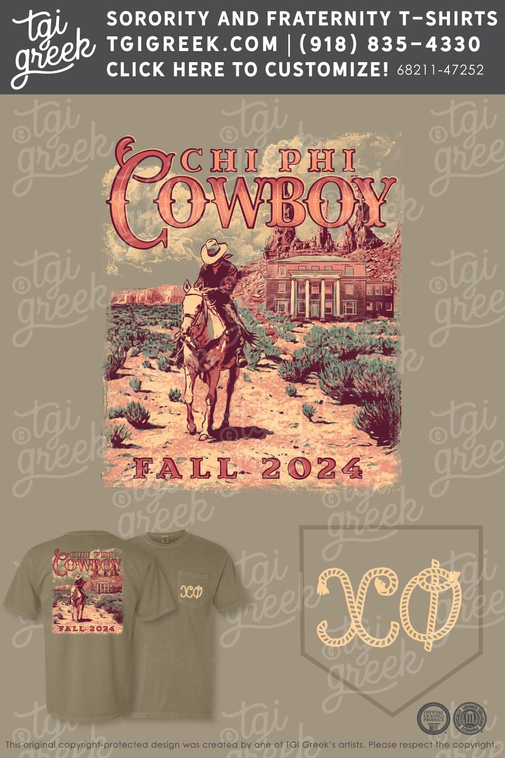 Chi Phi – UVA Cowboy Date Party Tee