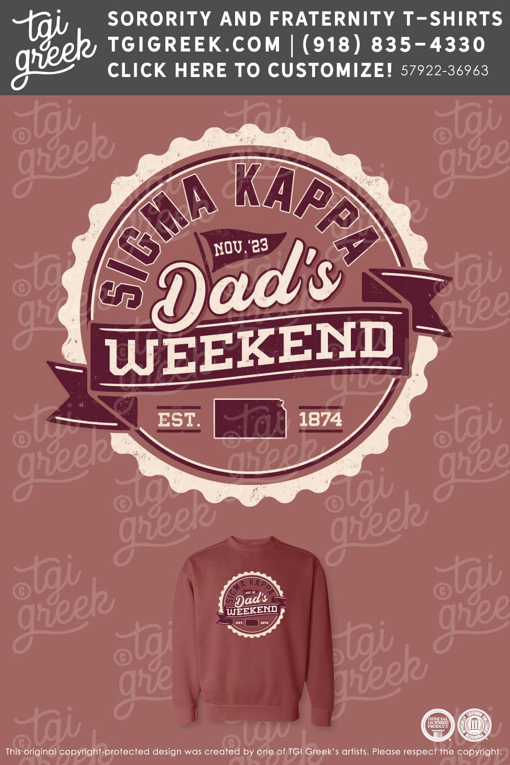 Sigma Kappa – KU Dads Sweatshirt