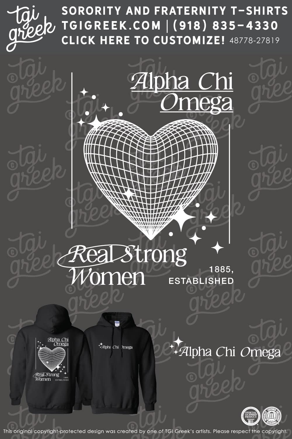 Alpha Chi Omega – MIZZ Black Hoodie