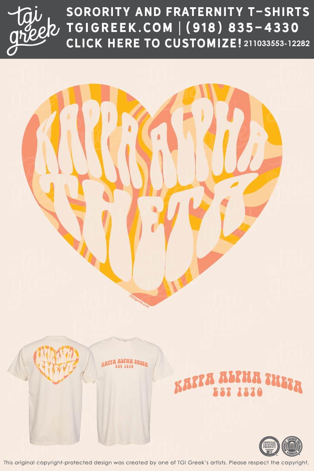 Kappa Alpha Theta – Live Sale Nov – Heart