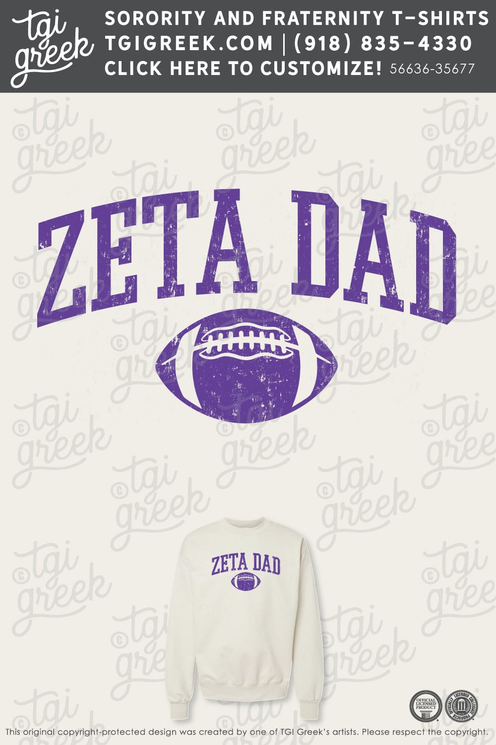 Zeta Tau Alpha – KSU Dad Sweatshirt – Zeta Dad