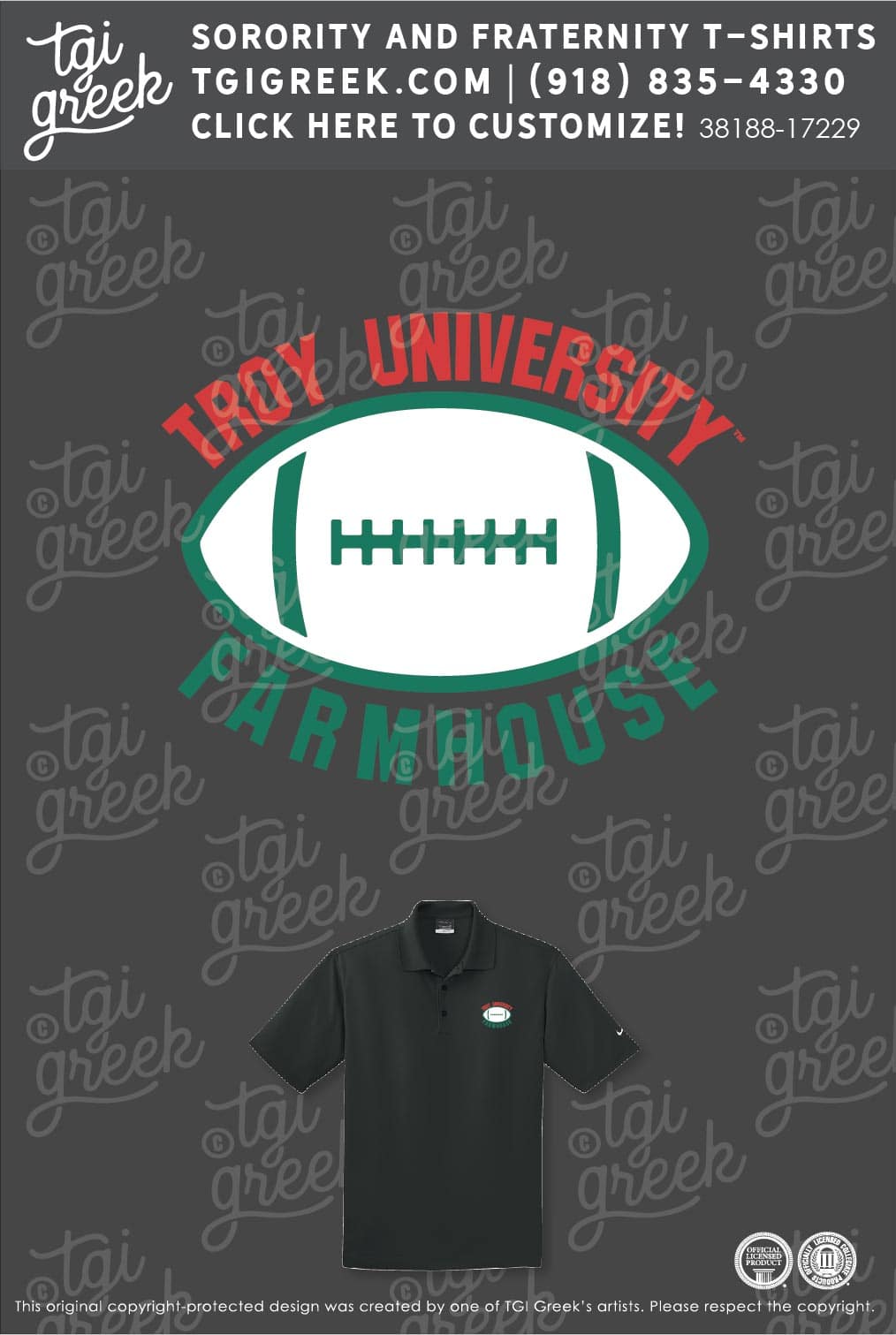 FarmHouse – TROY Gameday Polo