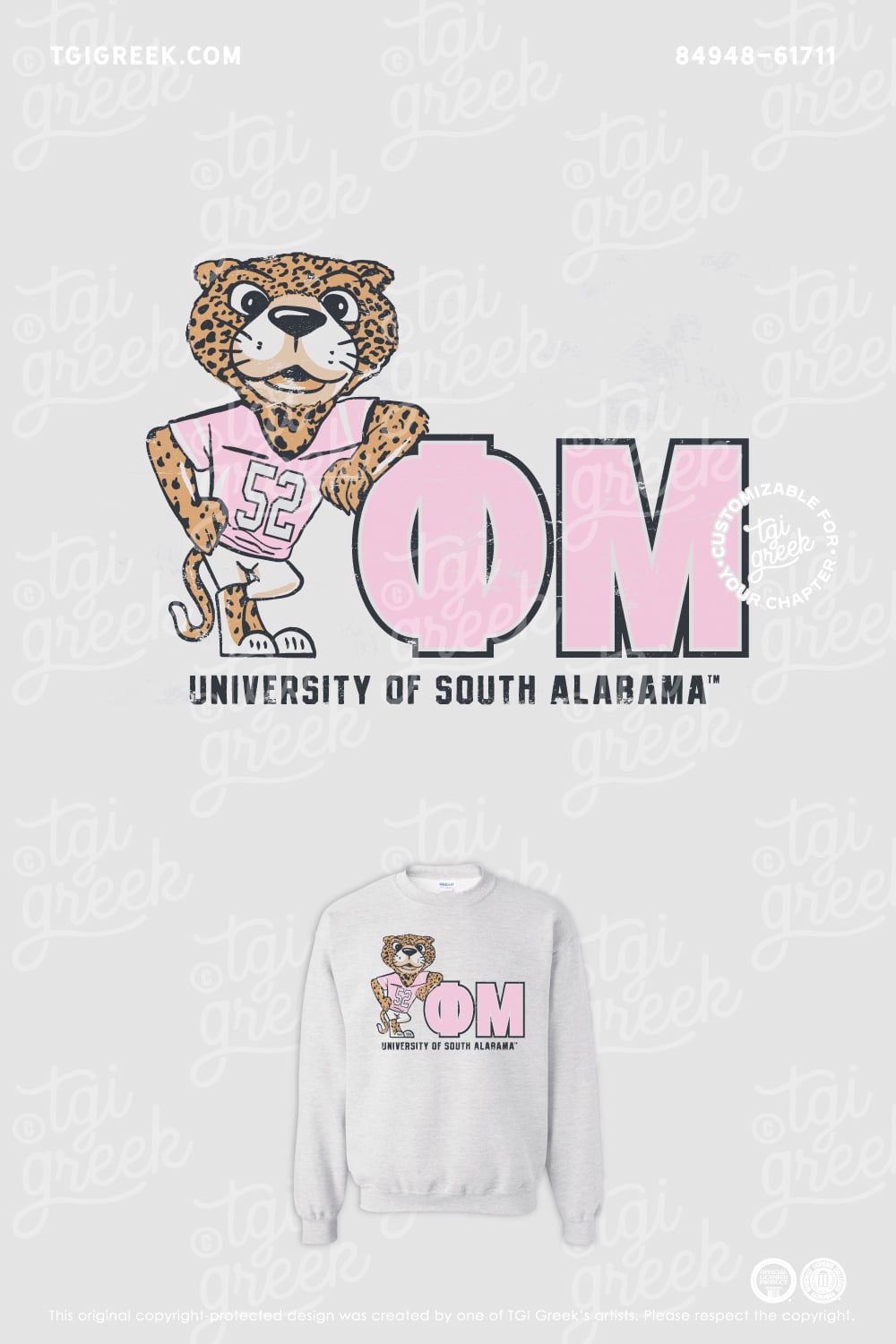 Phi Mu – USAL Mascot Crewneck