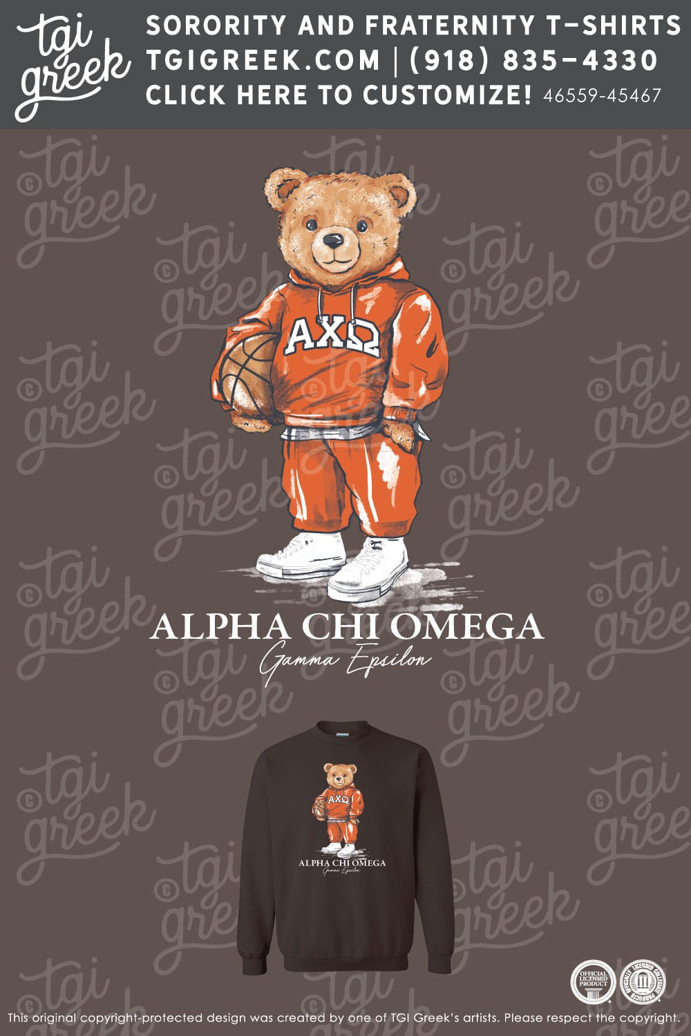 Alpha Chi Omega – OSU Bear Crewneck