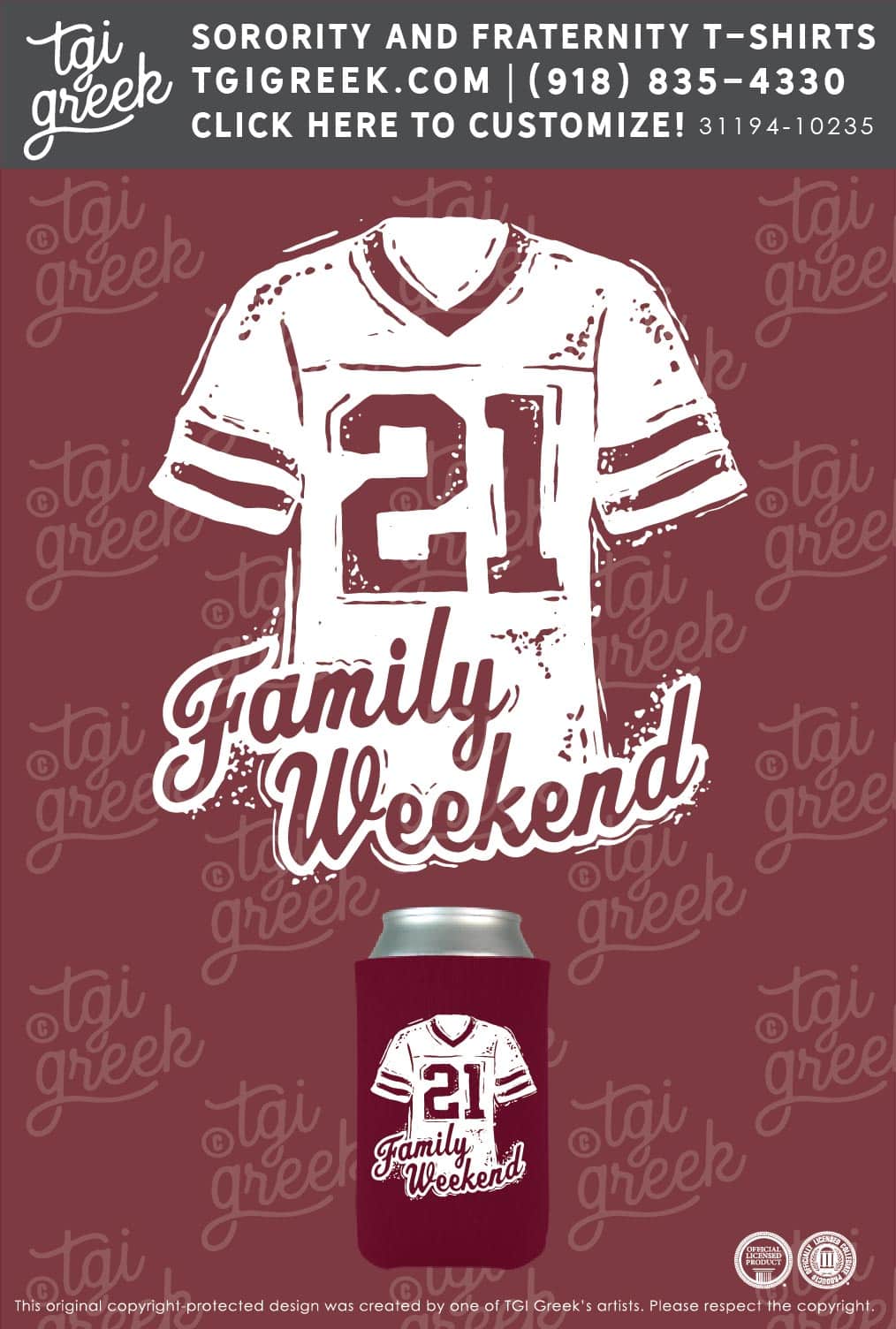 Phi Mu – USAL Greek Weekend Koozies