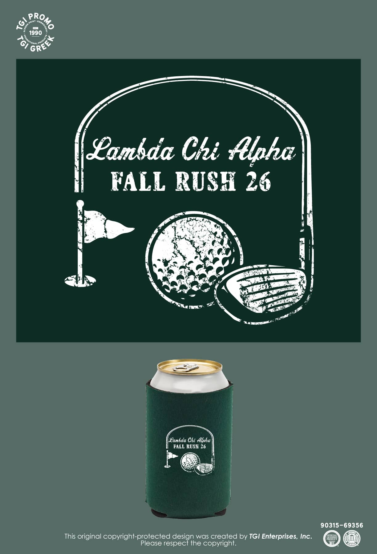 Lambda Chi Alpha – TGI Greek Golf Frat Koozie