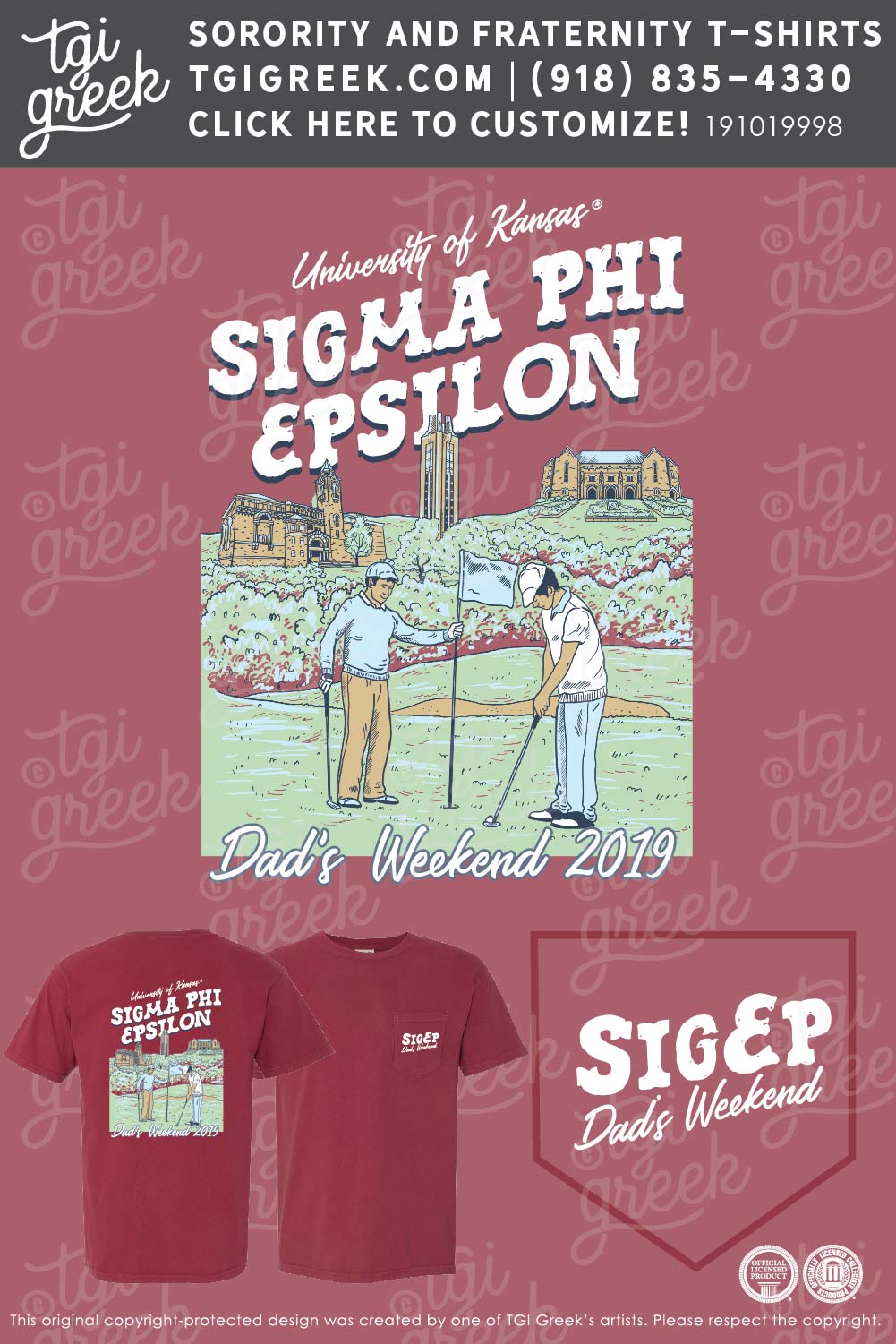 Sigma Phi Epsilon – Dads Weekend T-Shirt