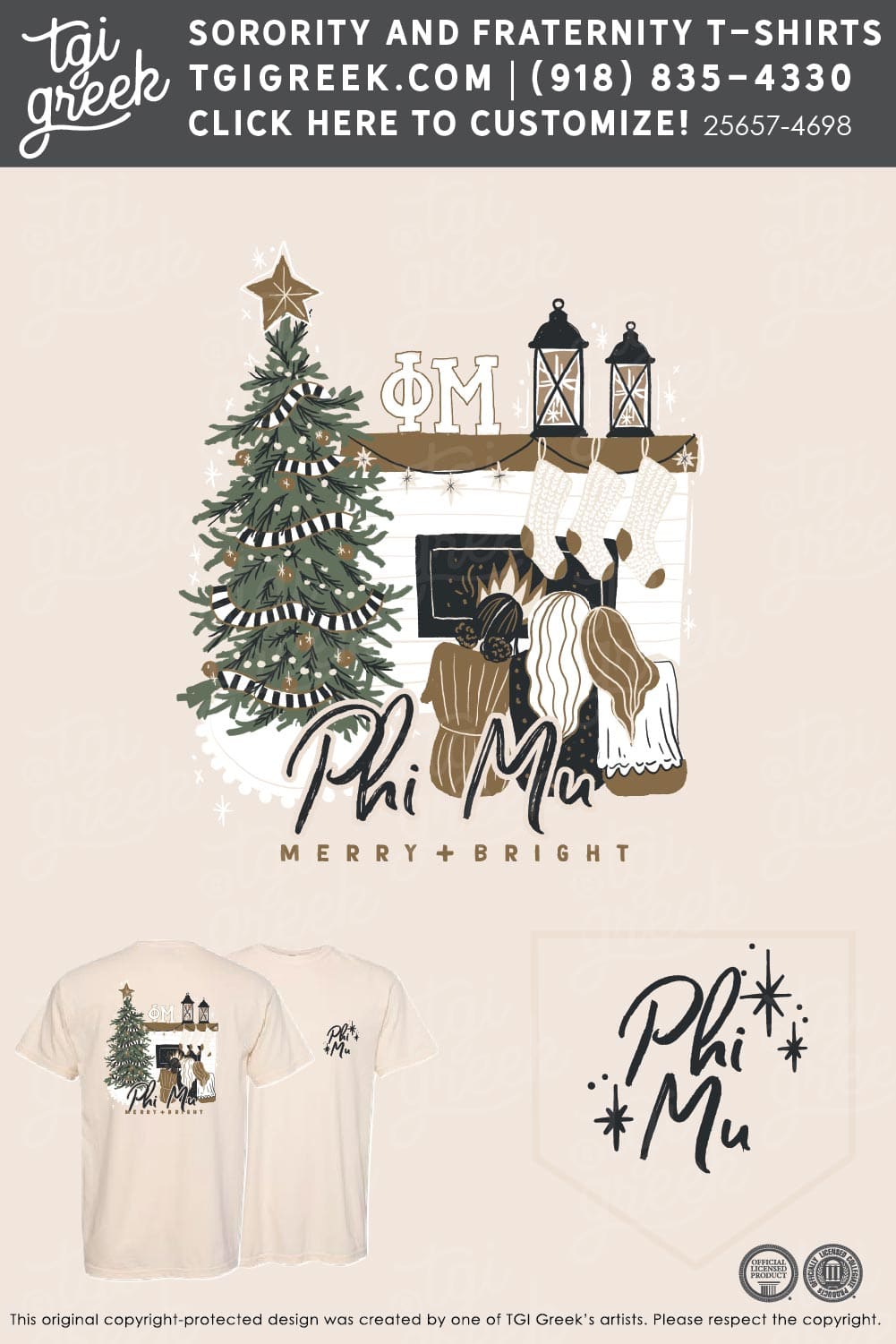 Phi Mu – Whimsical Fireplace