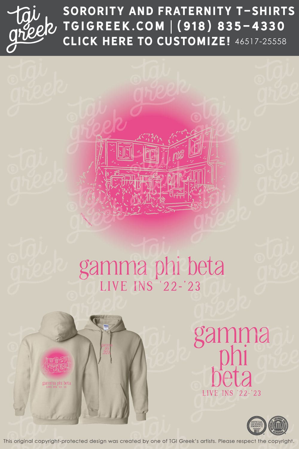 Gamma Phi Beta – ISU Live In Hoodie