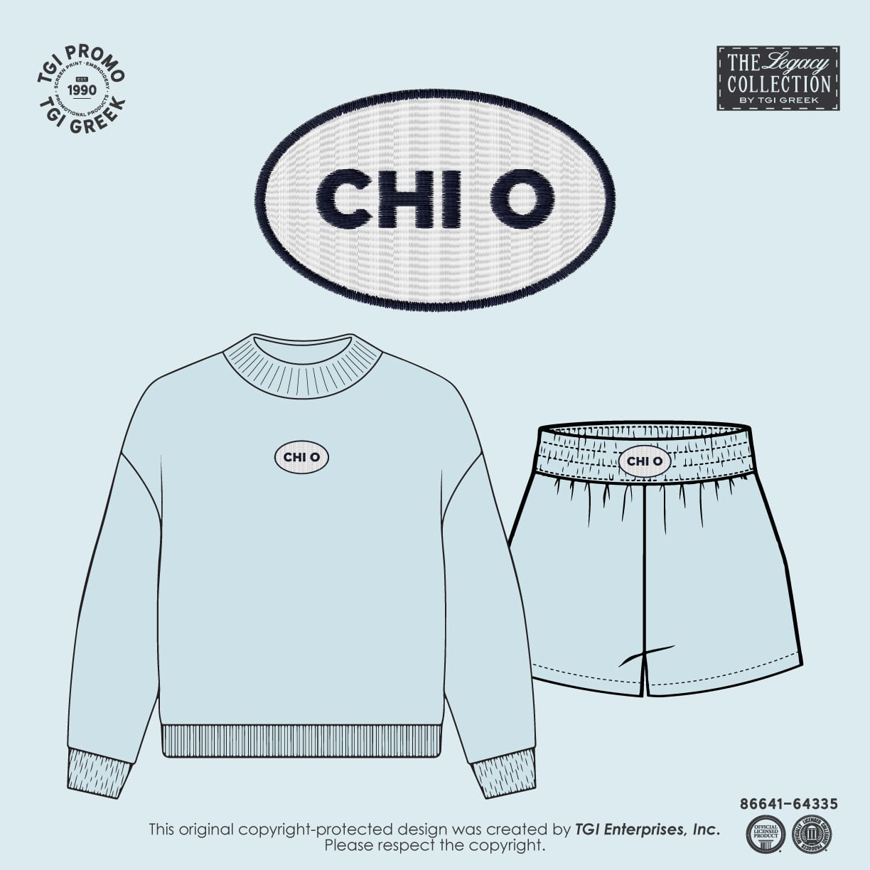 Chi Omega – CLEM Mock Neck Set