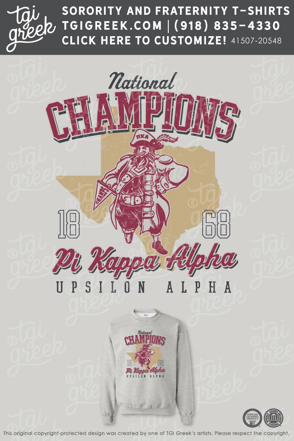 Pi Kappa Alpha – SWU Fall Retro Crewneck