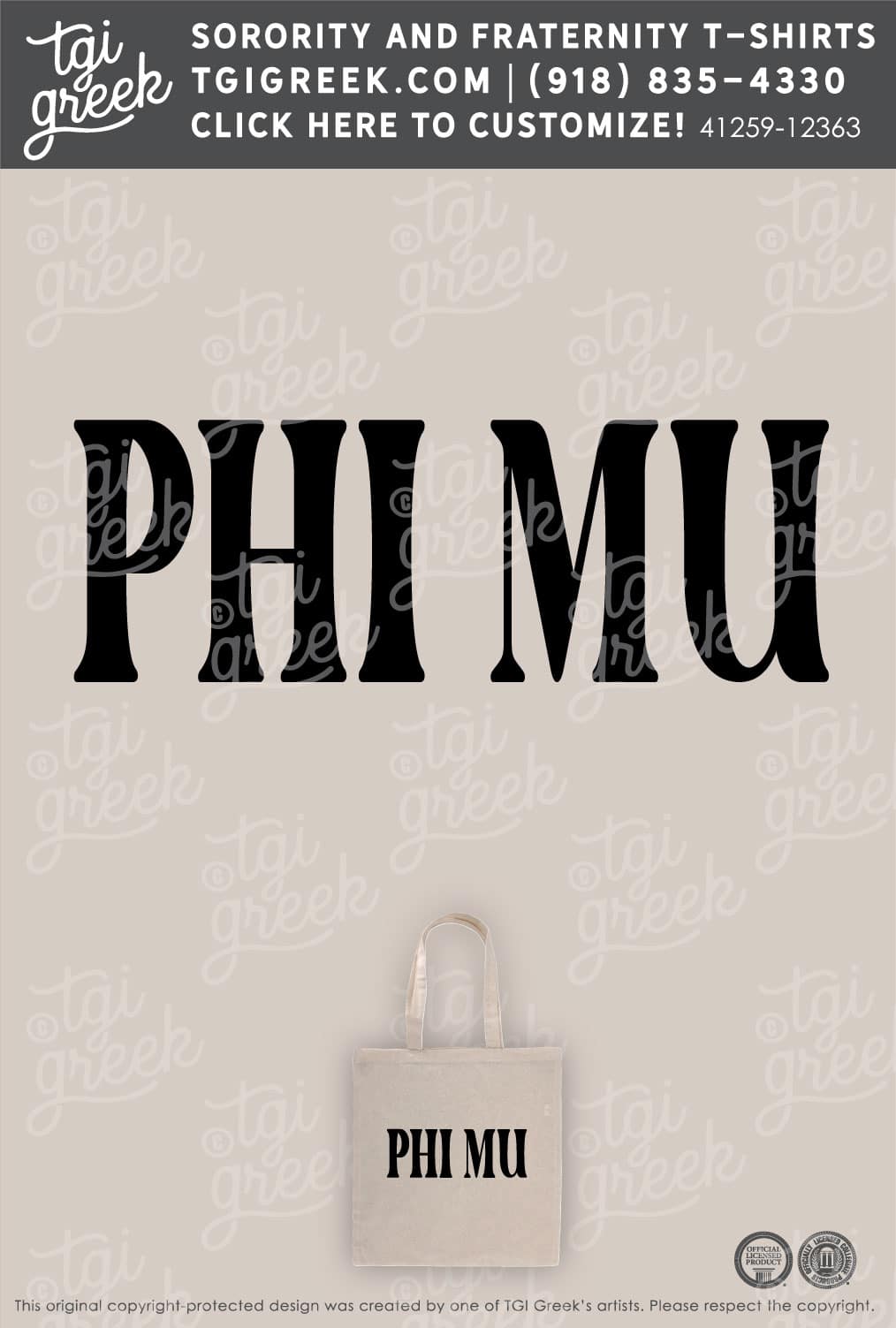 Phi Mu – UCOLBLD Free Tote