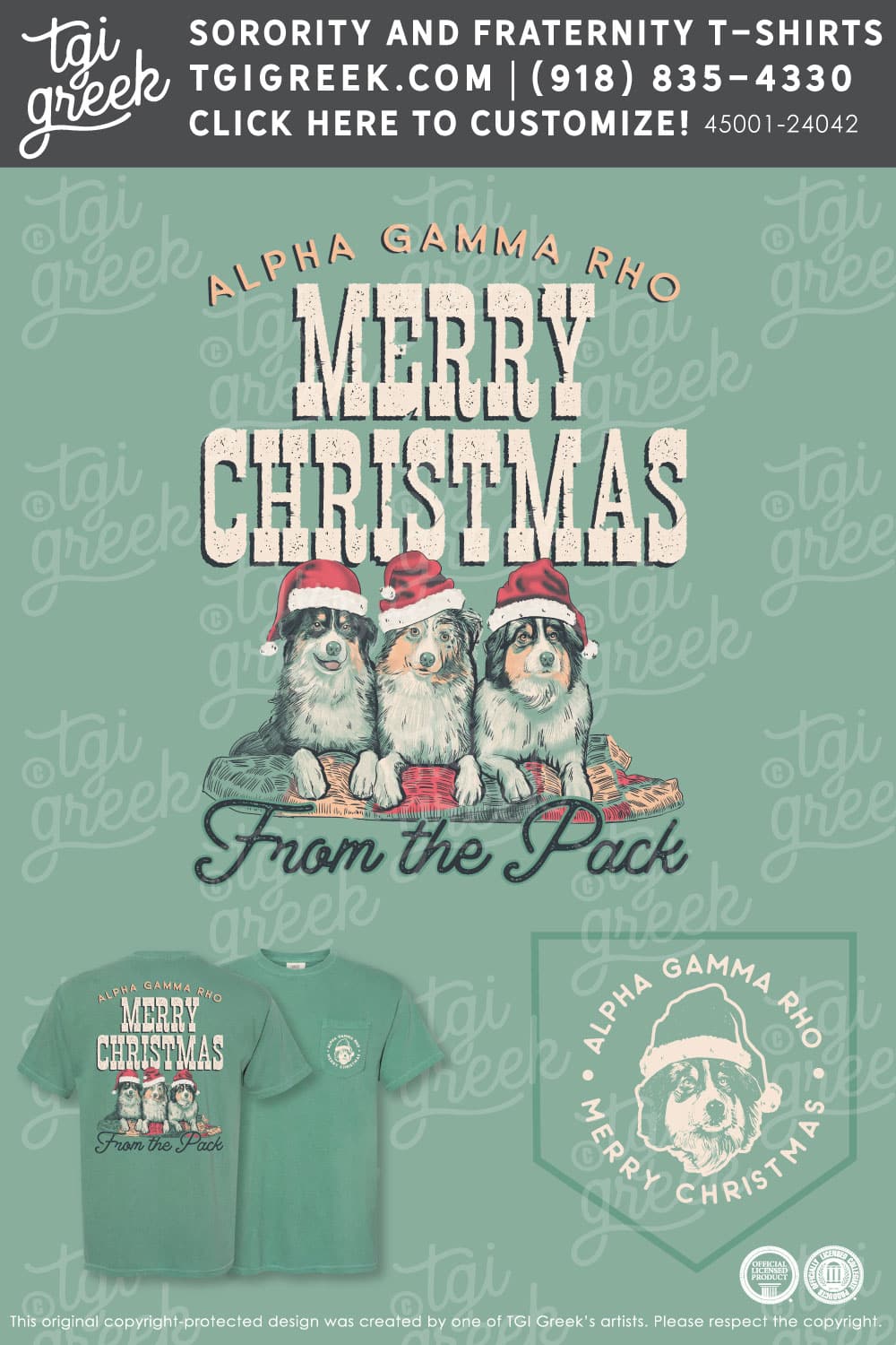 TGI – Alpha Gamma Rho Christmas Pup