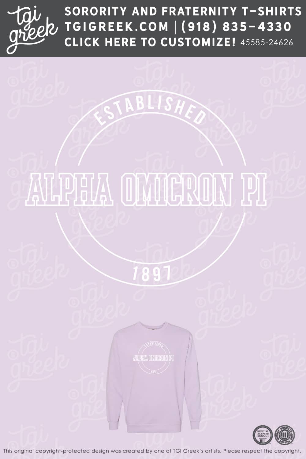 Alpha Omicron Pi – HUNT Crewneck