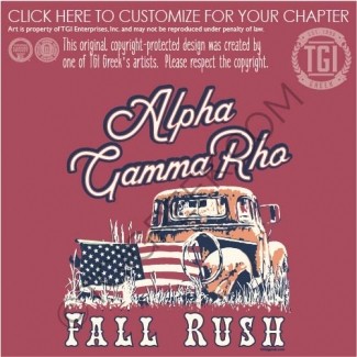 TGI-Alpha Gamma Rho vintage Truck Flag