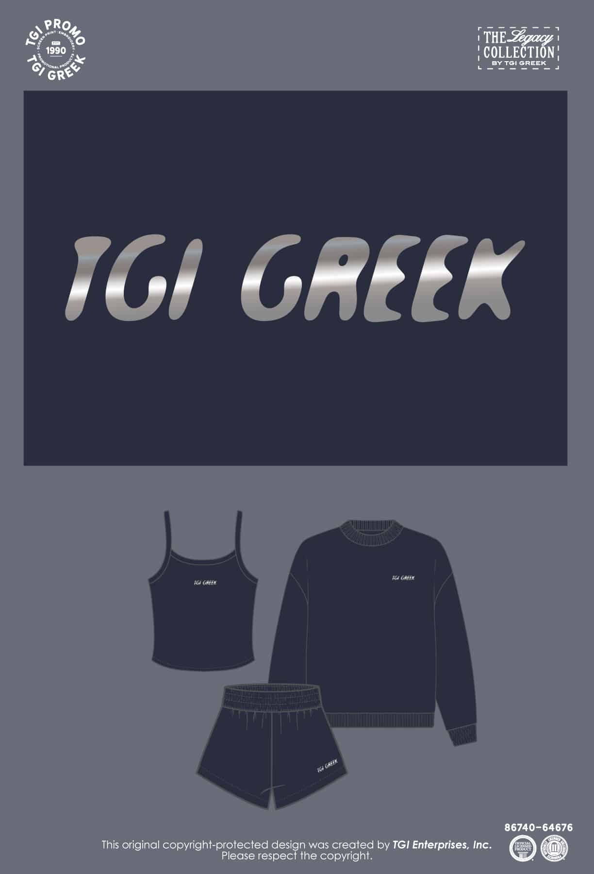 TGI Greek – Chrome Set