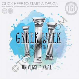 TGI-Greek Week Watercolor Columns