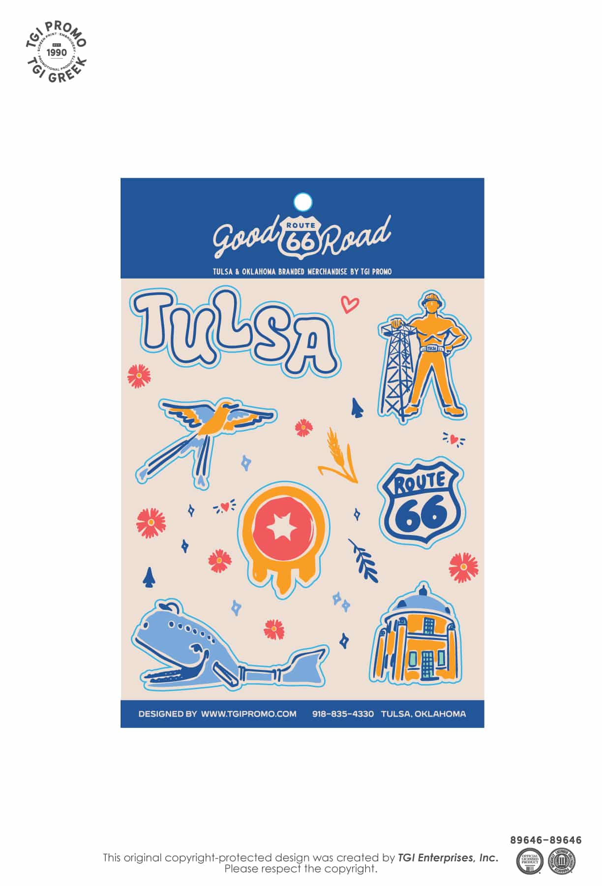 TGI Promo – Cap Cruise Tulsa Cute Sticker Sheet
